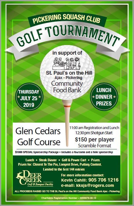 PSC Food Bank Golf Tournament -  July 25, 2019